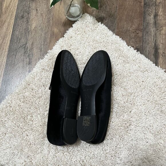 Jon Josef Size 6.5 Black Velvet Evil Eye Loafers Flats - Picture 6 of 6